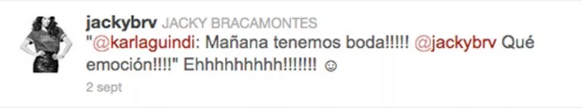 A las felicitaciones también se unió su amiga Karla Guindi.
