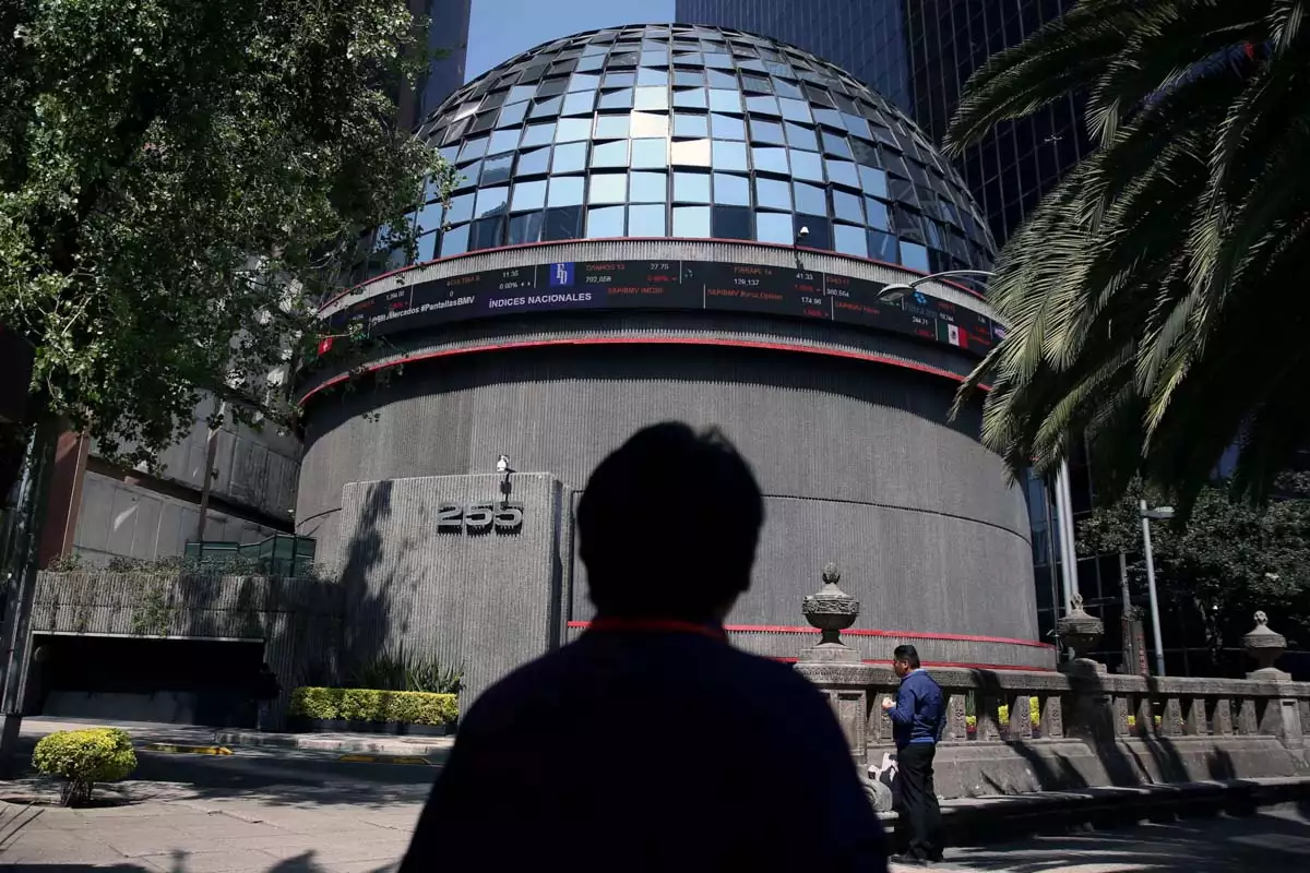 gráfico financiero con bandera de México