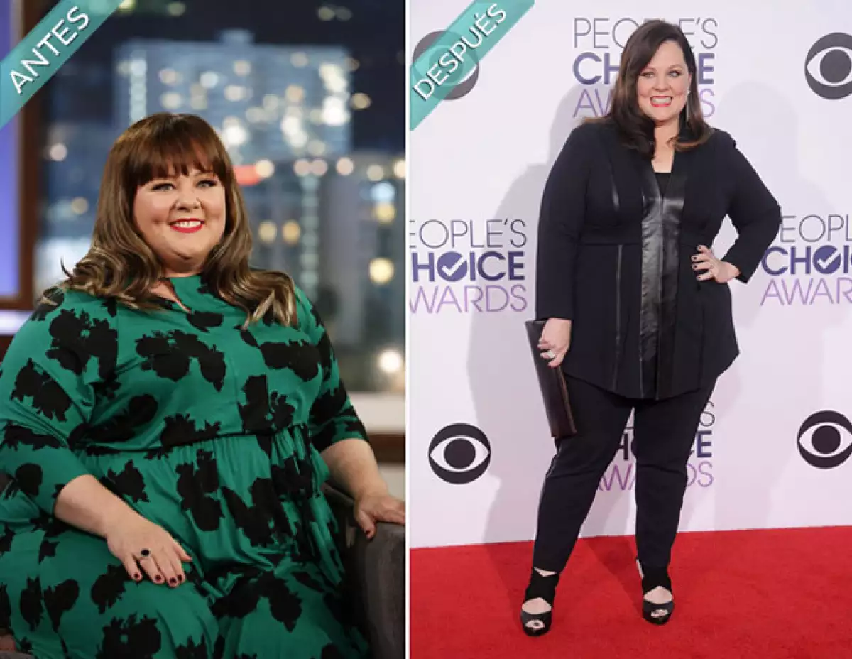 Melissa McCarthy después de bajar notoriamente de peso recientemente.