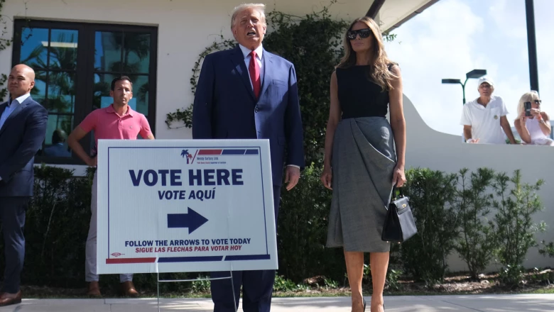Former U.S. President Trump votes during midterm election in Palm Beach