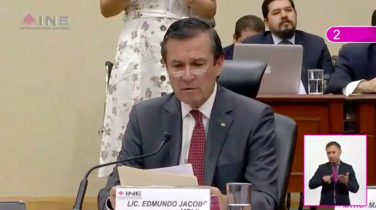 El Secretario Ejecutivo del INE, Edmundo Jacobo (Foto: video del INE)