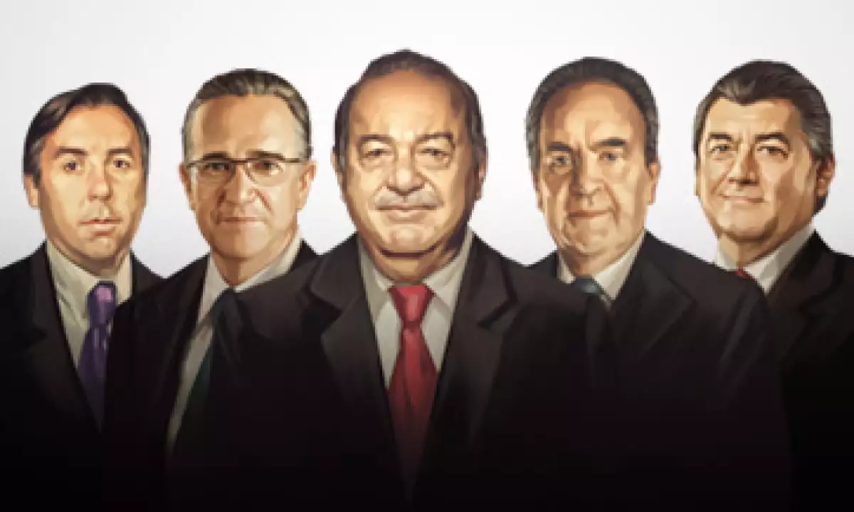 Emilio Azcárraga (16), Ricardo Salinas (9), Carlos Slim (1), Alberto Baillères (2) y José Antonio Fernández (3) son parte del ranking anual de la revista Expansión. (Foto: Especial)
