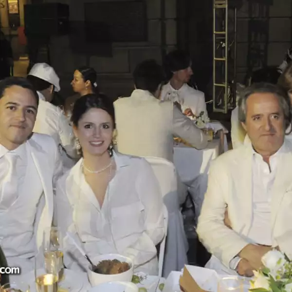Eduardo Uribe con Camila Botero,Fernando Botero,María Inés de Botero