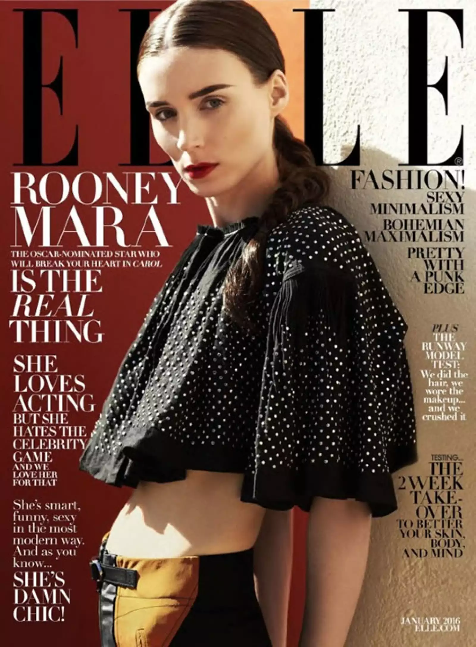 ELLE: La actriz Rooney Mara viste Louis Vuitton en una foto de Cedric Buchet.