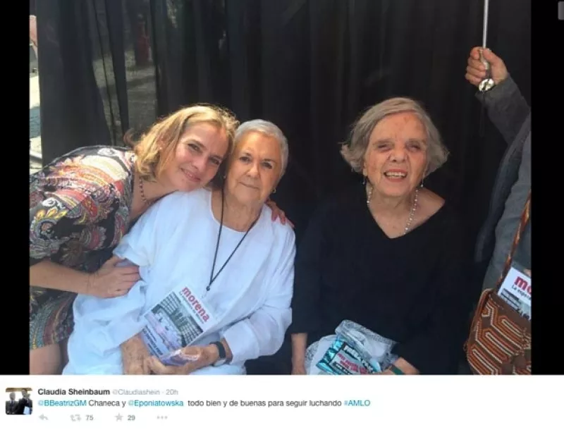 Tras pasar lista a los 43 normalistas desaperecidos de Ayotzinapa, la escritora se desavaneció, sin embargo, se recuperó minutos después sin auxilio médico.