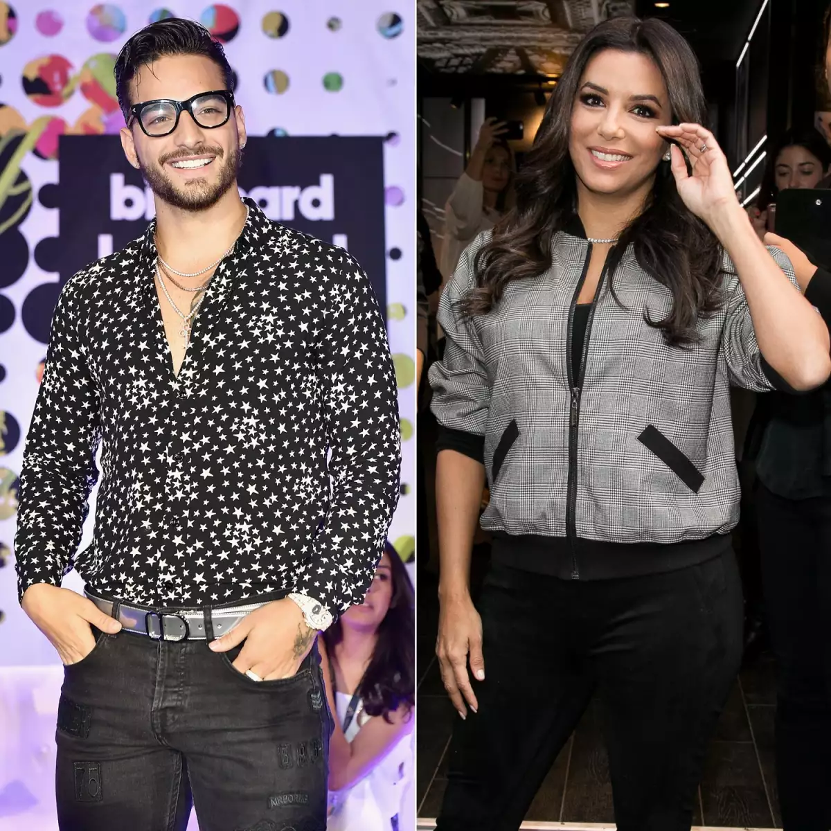 Maluma y Eva Longoria