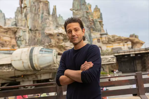 Diego Luna Visits Star Wars: Galaxy's Edge at Disneyland Park