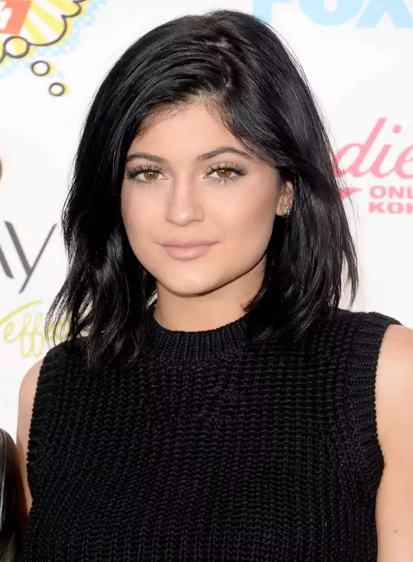 Kylie Jenner en 2014, mostrando sus primeros rellenos de labios