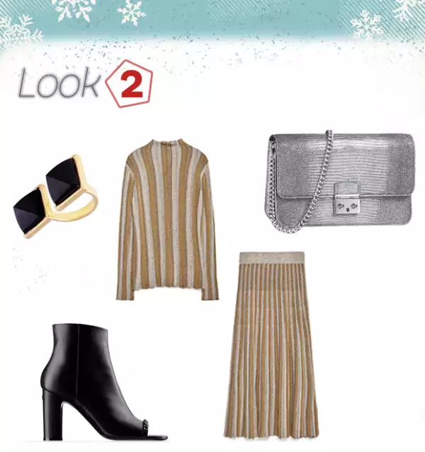 Anillo: Volu / Botines: Chanel / Falda y top: Zara / Bolsa: Dior