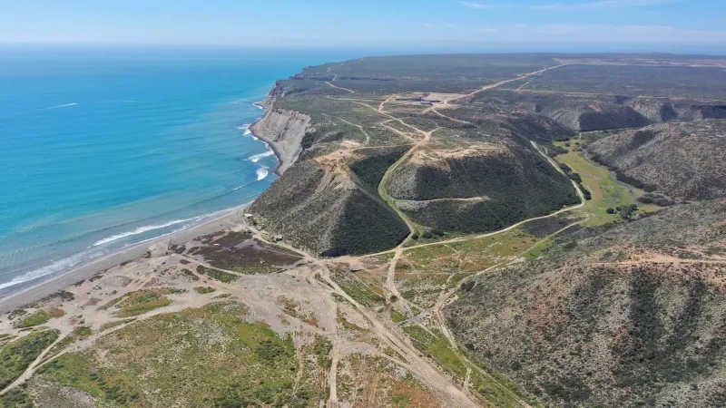 Fotografía panorámica de la bahía en Punta Colonet, Baja California.