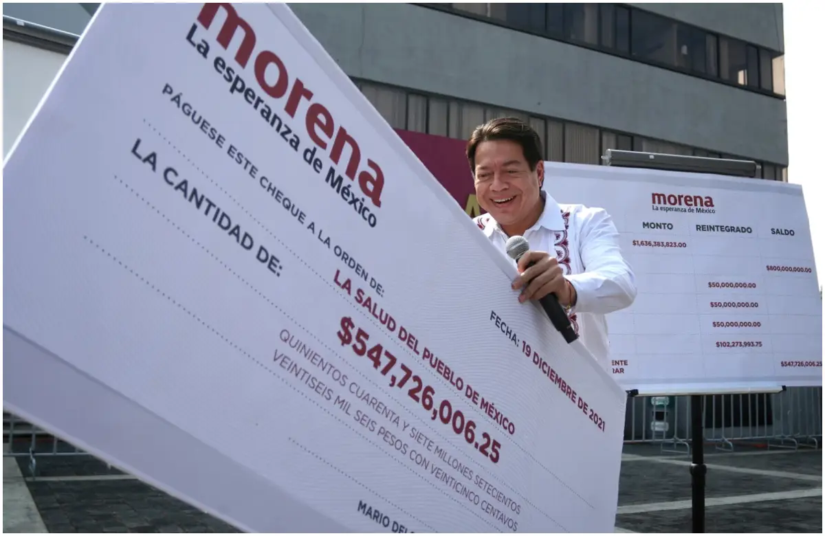 Morena regresa recursos