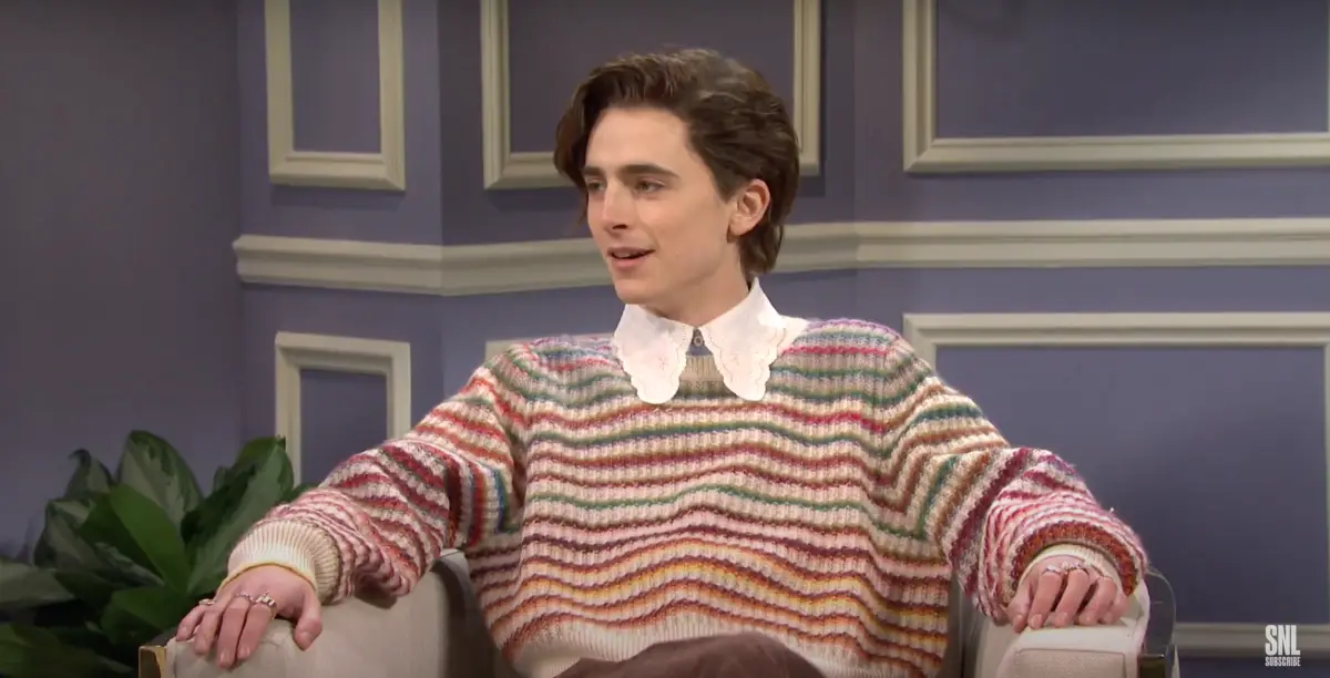 Timothée Chalamer com o Harry Styles
