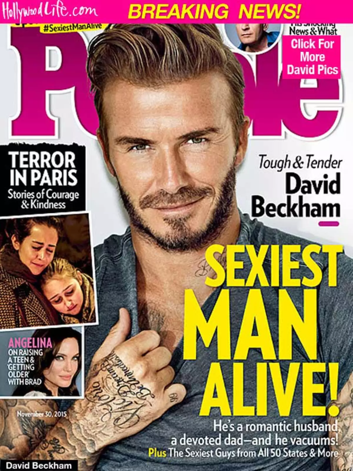 El ex futbolista fue elegido por la revista People como el hombre más sexy del mundo.