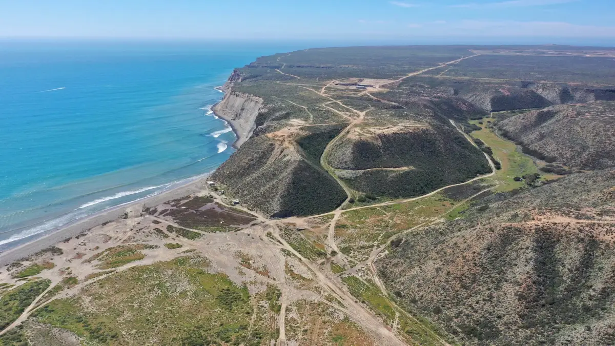 Fotografía panorámica de la bahía en Punta Colonet, Baja California.