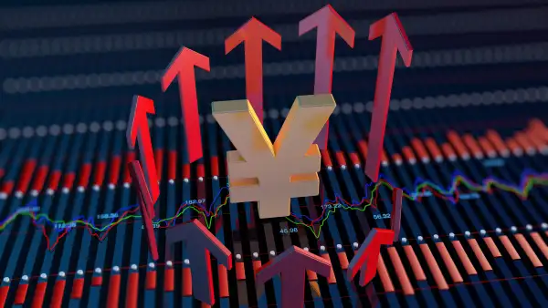 Signo de yenes, moneda japonesa. Foto: iStock. 