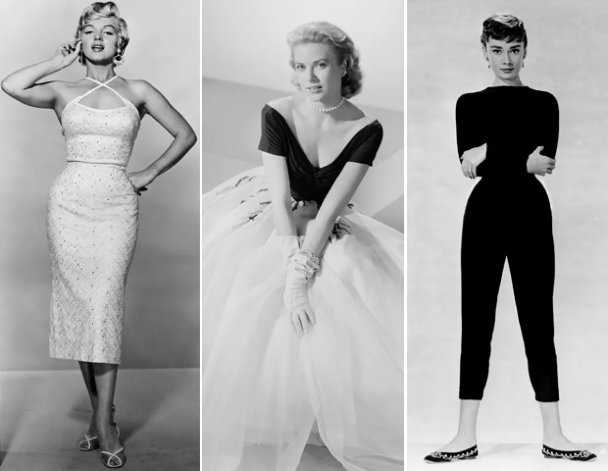 Marilyn Monroe, Grace Kelly y Audrey Hepburn representaron la moda de los 50. Hoy en día todavía usamos mucho de lo que ellas usaban.
