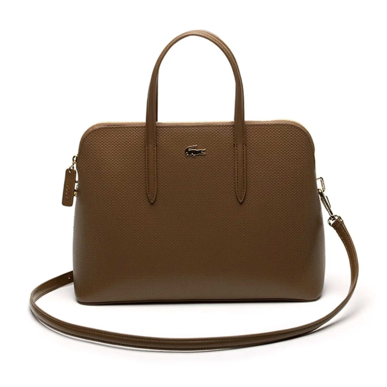 Lacoste: Chantaco Bugati Bag in Leather. Lacoste Arcos Bosques. Precio en punto de venta.