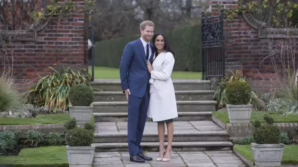 La actriz Meghan Markle y el príncipe Harry