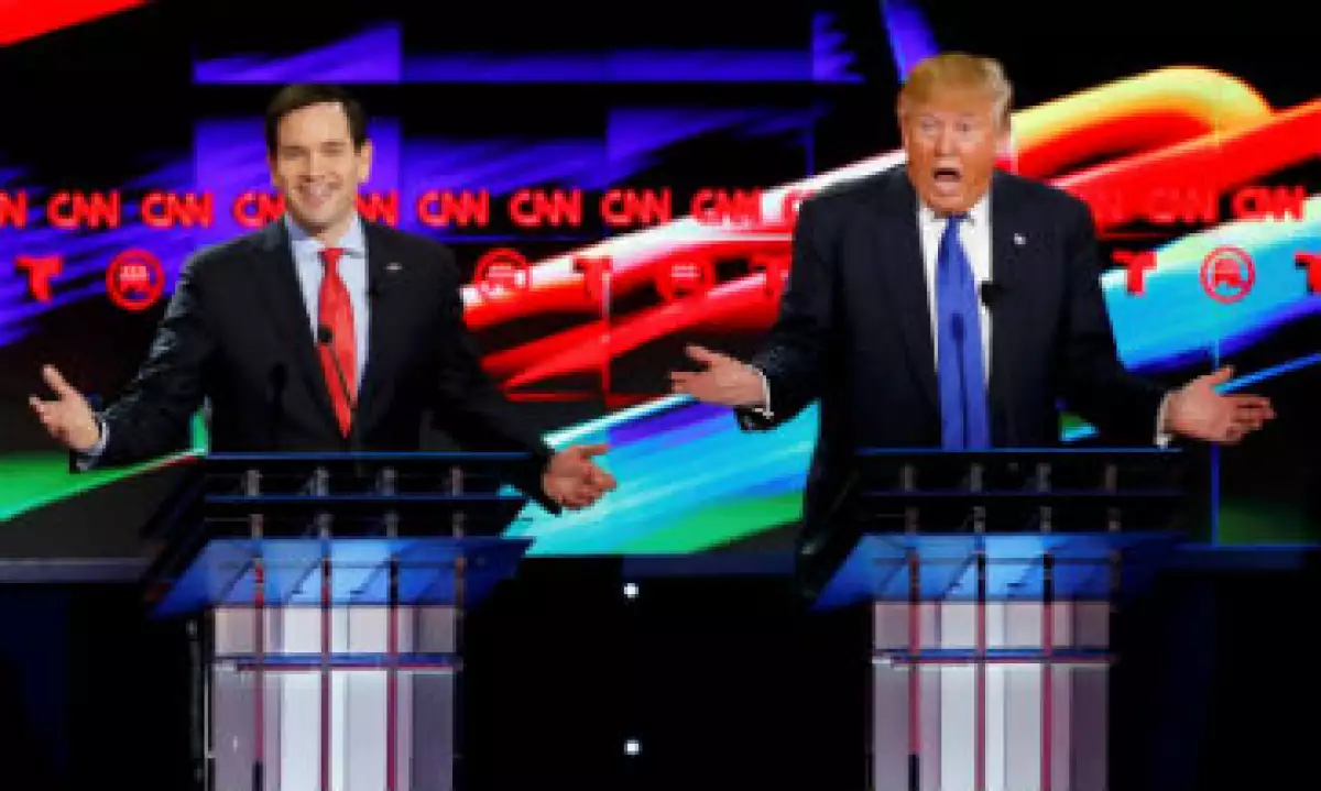 El senador de Florida Marco Rubio (izquierda) acusó a Donald Trump de ser un mentiroso y no tener buenas propuestas para los latinos. (Foto: Reuters )