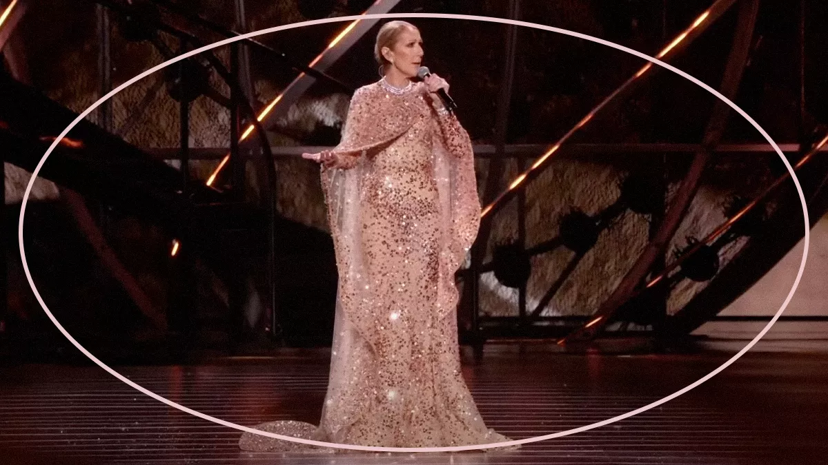 Celine Dion cantó en el segmento final del desfile de Elie Saab