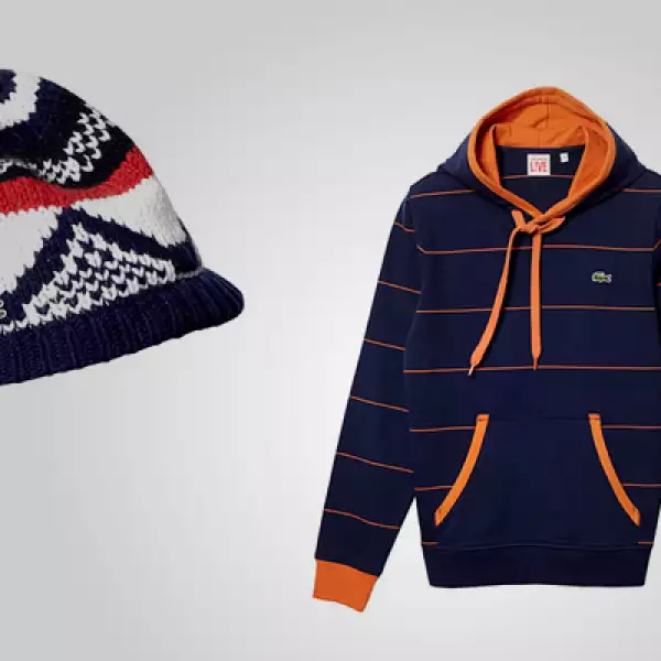 Combina este gorro con una clásica sudadera bicolor de la firma francesa.