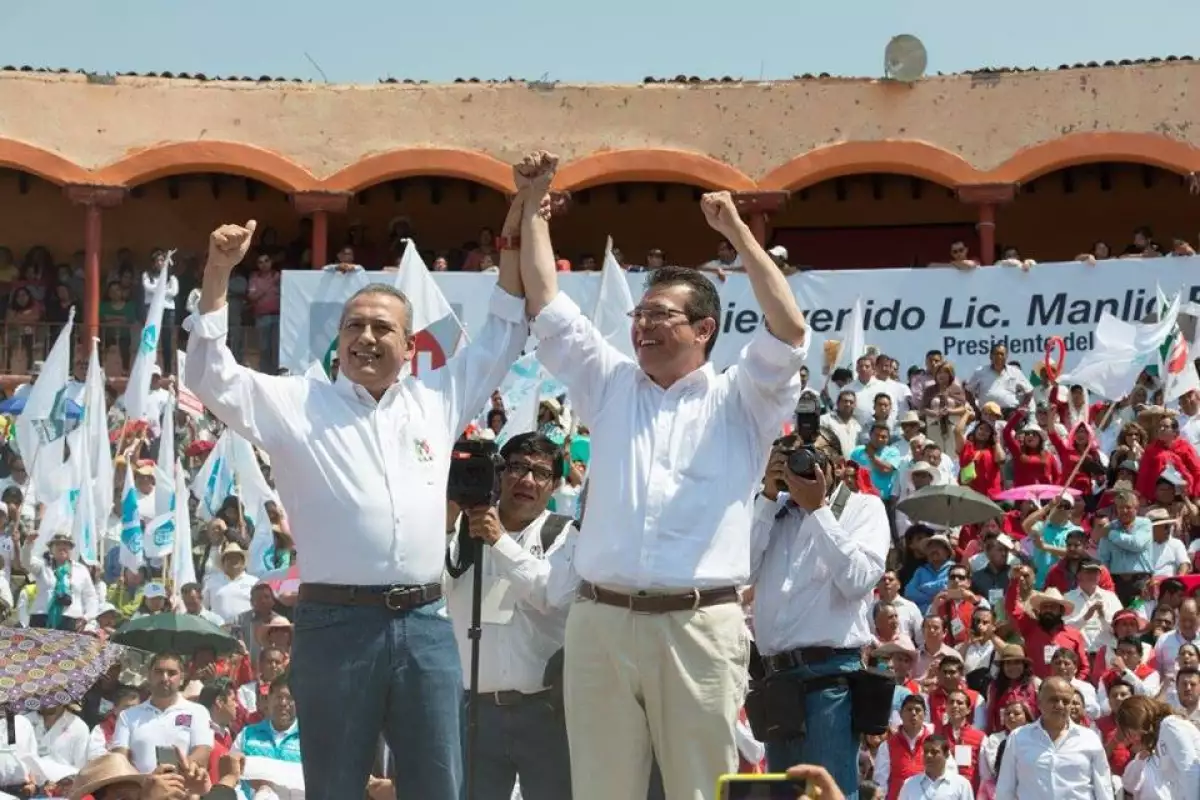 Este domingo el dirigente priista estuvo en un evento con el candidato a gobernador de Tlaxcala, Marco Antonio Mena.