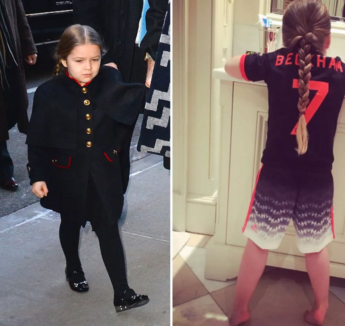 Harper suele inspirarse en los looks de su padre, David Beckham.