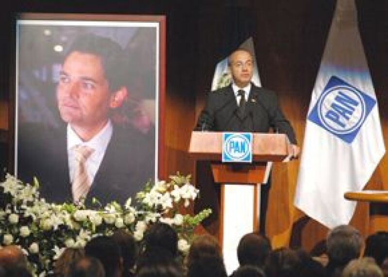 El presidente Felipe Calderón Hinojosa y la cúpula del Partido Acción Nacional del país recordaron al fallecido secretario de Gobernación.
