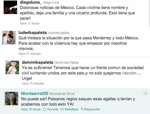 Diego Luna, Montserrat Oliver y las hermanas Paleta hicieron un llamado para reestablecer la paz en el país.