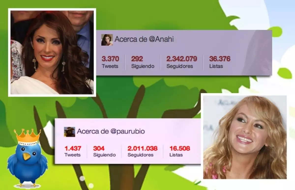 Paulina Rubio pasó de los dos millones de seguidores en la conocida red social, sin embargo la reina indiscutible es Anahí, aquí el ranking de los artistas nacionales más populares.