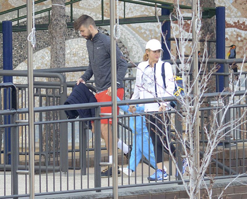 Shakira, Piqué y Milan vivieron un día en familia.
