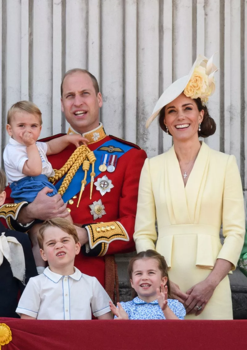 Príncipe William, Kate Middleton, príncipe Louise, príncipe George y la princesa Charlotte