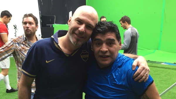 Diego Maradona y Pablo Batlle