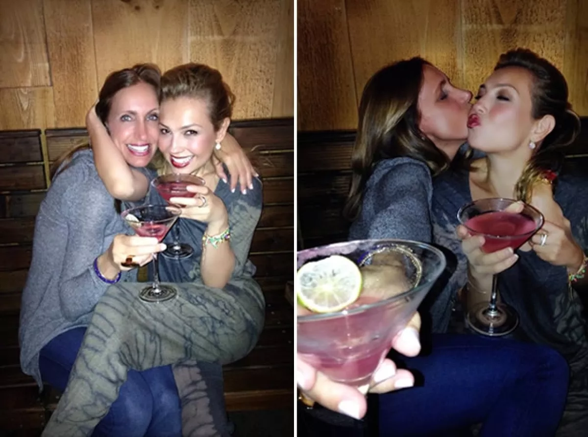 Un día antes, el día del cumple de Thalía, también las amigas festejaron muy unidas.
