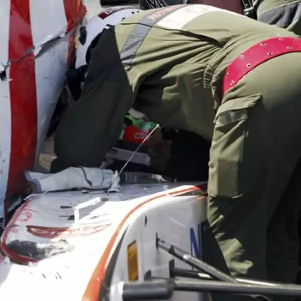 auto chocado de sergio perez