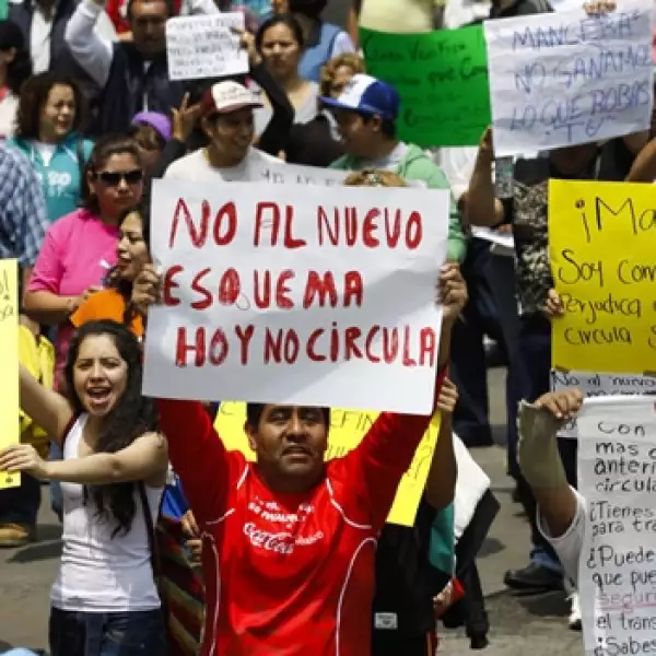 Protestas Hoy no circula
