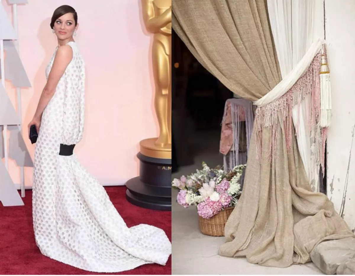 Marion Cotillard lució un Dior Couture, pero algunos lo compararon con una cortina.