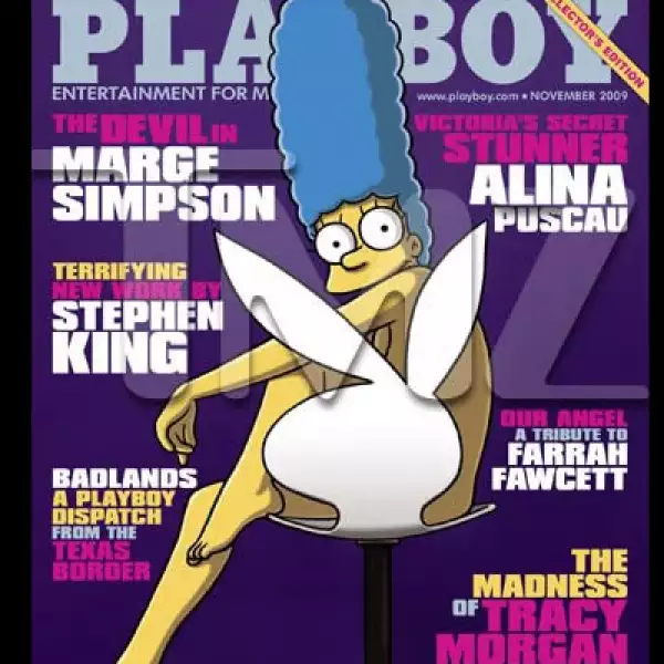 La portada de la edición de Noviembre de la revista Playboy será Marge Simpson. El portal de noticias del mundo del espectáculo TMZ adelanta que Marge además posa en ropa interior en un desplegado de 3 páginas al interior de la revista.