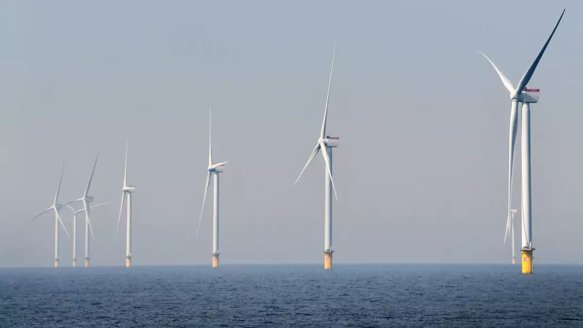 FILE PHOTO: Wind turbines from Vattenfall are seen at the North Sea in Scheveningen