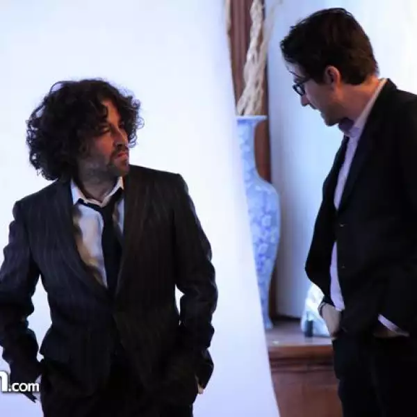 Felipe y Greg previo a las fotos.