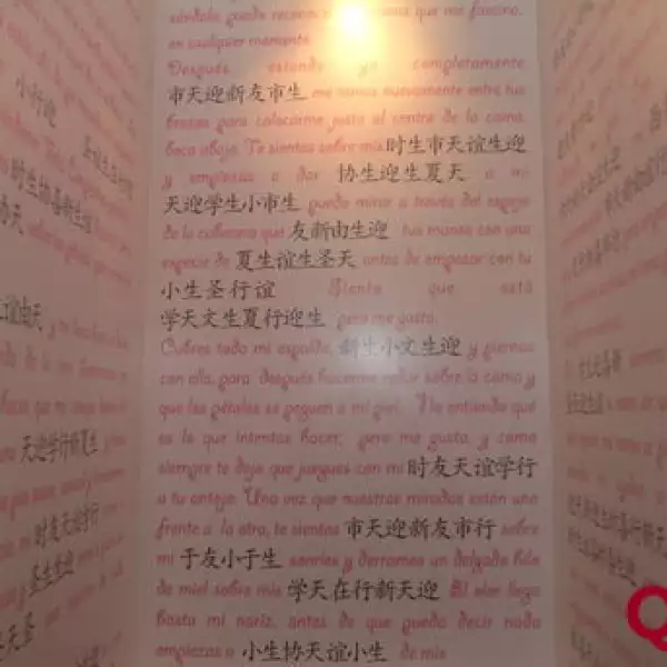 Paredes de los baños del Nanda Yo