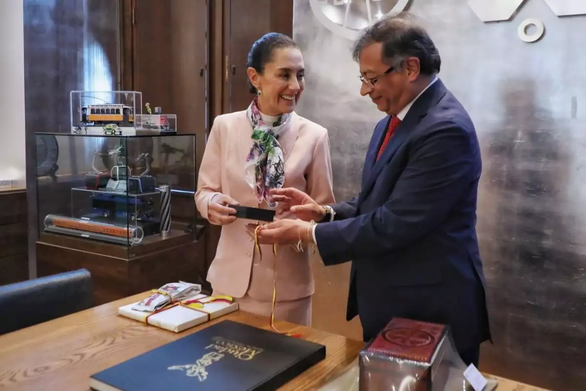 Claudia Sheinbaum y el presidente de Colombia Gustavo Petro