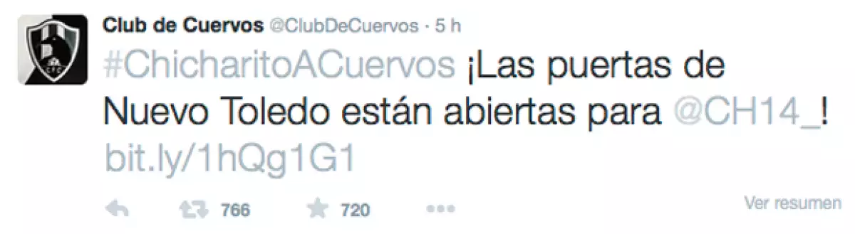 El Club de Futbol abre sus puertas y hace la invitación a Chicharito.