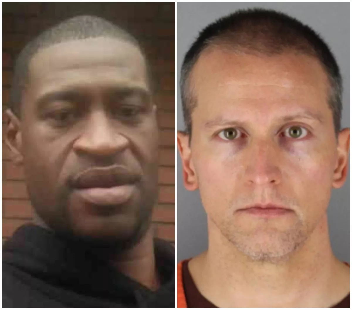 George Floyd y Derek Chauvin.