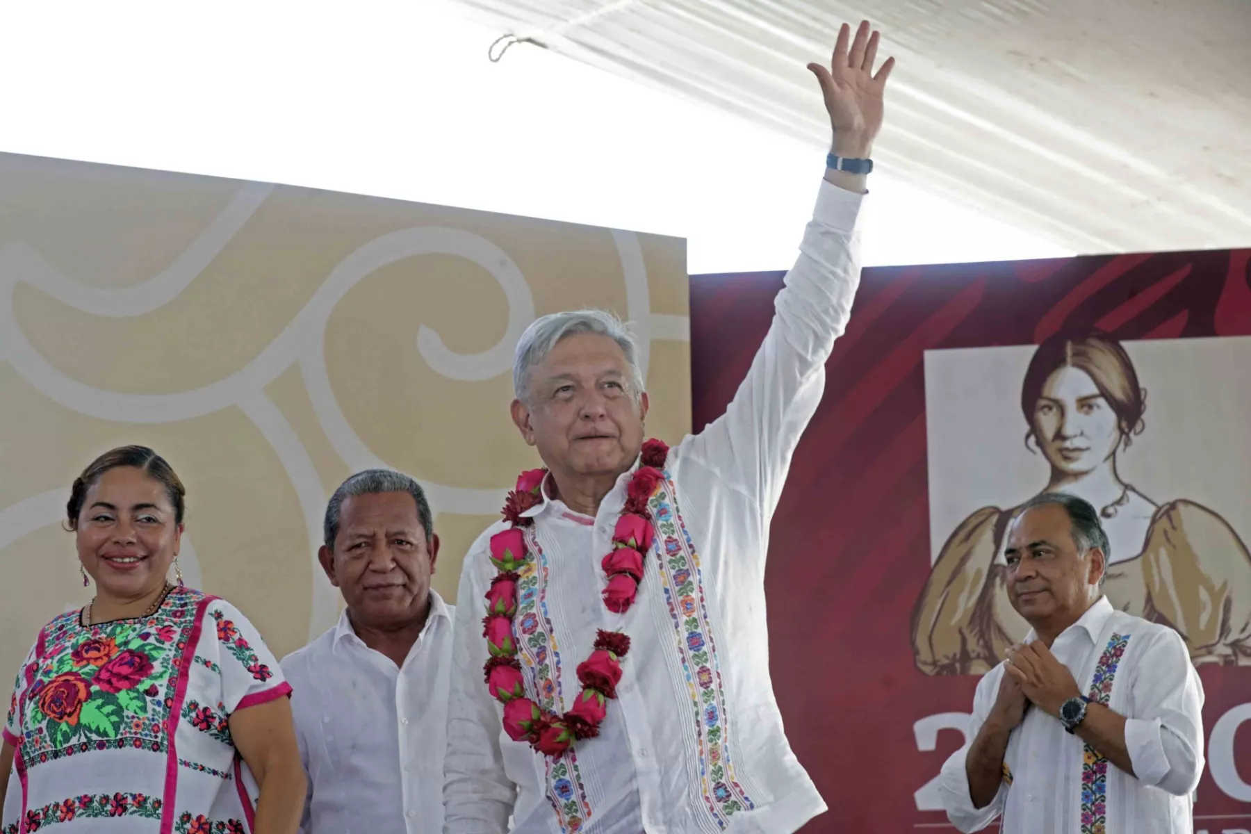 Andrés Manuel López Obrador, presidente de Méxicoen Diálogo con el Pueblo Afromexicanoen Cuajinicuilapa, Guerrero