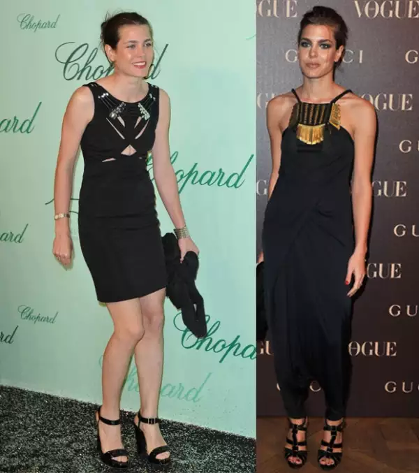 Carlota se atreve a usar lo que está en tendencia como este vestido `Cut out´ y el pantalón `harem pants´.