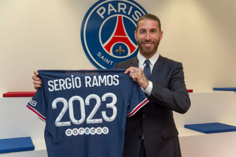 Paris Saint-Germain Unveil New Signing Sergio Ramos