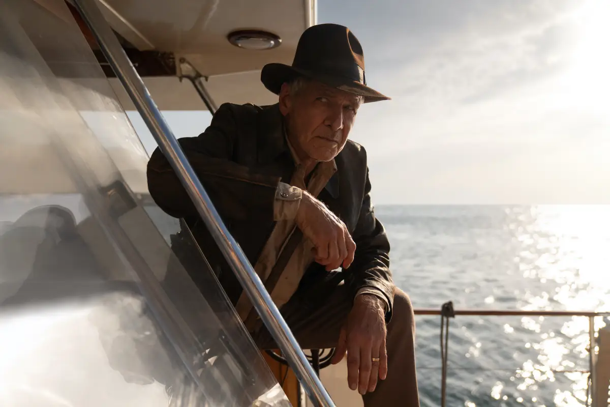 El actor norteamericano Harrison Ford en su personaje protagónico de Indiana Jones. 