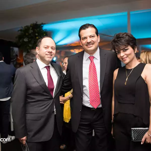 Samir Abud, Carlos Newon y Janine Reynoso