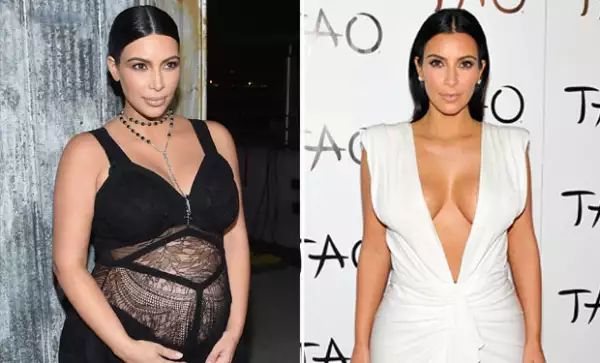 En su embarazo, Kim subió más de 30 kilos.